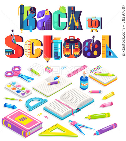Educating Poster, Back to School, Chancery Vector 58297687