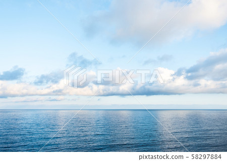 Natural beauty. View of the sea and the sky in the clouds. Natural beauty. View of the sea and the sky in the clouds. 58297884