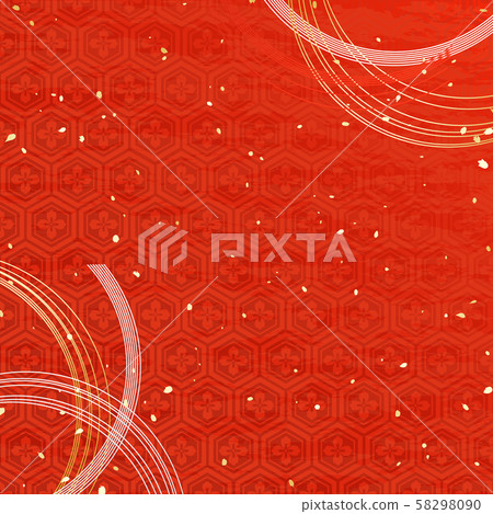 New Year Japanese style Mizuhiki gold background 58298090