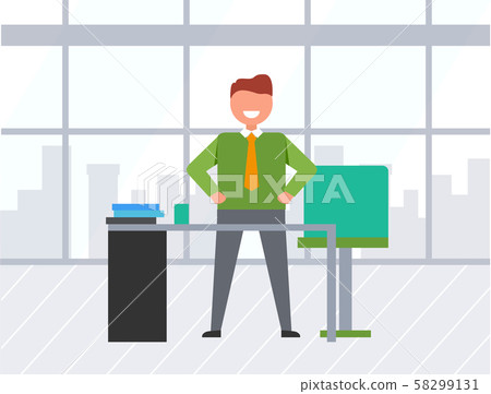 Business Paperwork on Workplace, Worker Vector 58299131