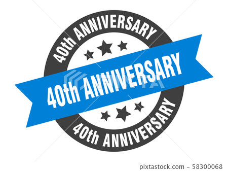 40th anniversary sign. 40th anniversary blue-black 58300068