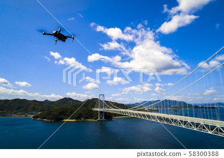 無人機和稻島大橋(島波海道) 無人機和稻島大橋(島波海道) 58300388