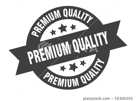 premium quality sign. premium quality black round premium quality sign. premium quality black round 58300393