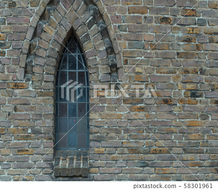 Vintage staned glass at the old castle. Vintage staned glass at the old castle. 58301961