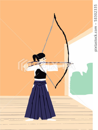 A woman playing archery 58302335