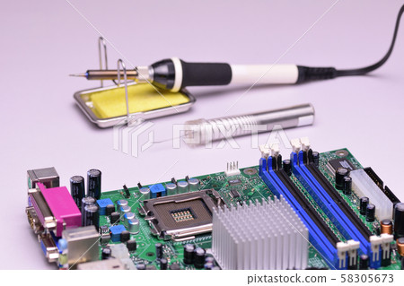 Computer board and soldering iron 58305673