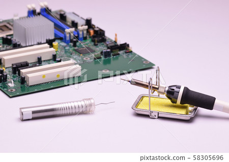 Soldering iron and computer board Soldering iron and computer board 58305696