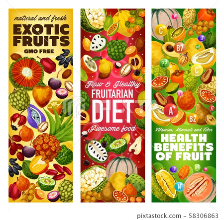 Vitamins in exotic fruits and tropical berries Vitamins in exotic fruits and tropical berries 58306863