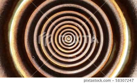 Old rusty round zinc wall texture and background. 58307247