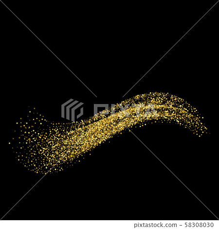 Abstract gold dust glitter star wave background, vector design template 58308030