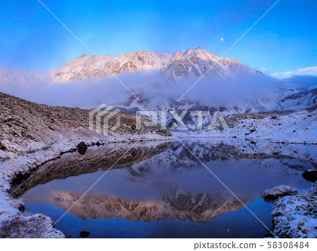 Oyama reflected in Midriga Pond 58308484