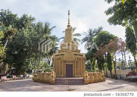 CAMBODIA BATTAMBANG WAT KANDAL TEMPLE 58308770