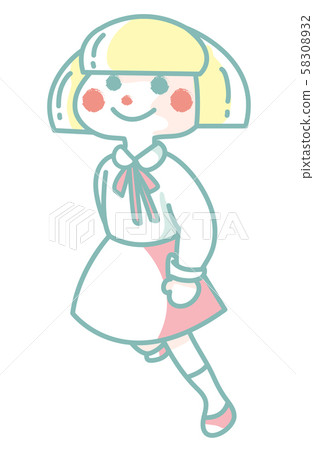 跑步的女孩 58308932