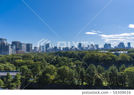 [Urban scenery] Beautiful Tokyo Marunouchi Imperial Palace 58309016