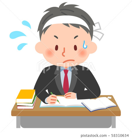 stressed studying student clipart