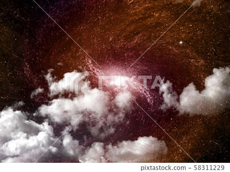 galaxy in a free space. 3D rendering 58311229