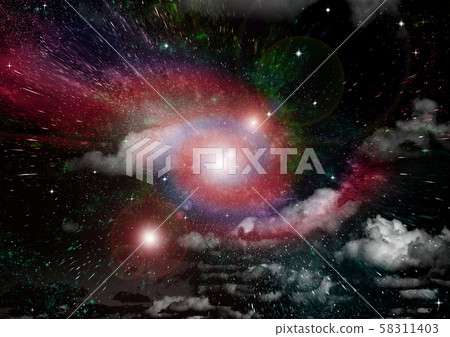 galaxy in a free space. 3D rendering galaxy in a free space. 3D rendering 58311403
