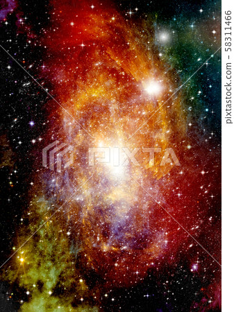 galaxy in a free space. 3D rendering 58311466