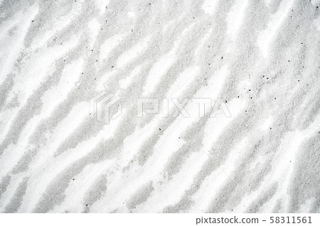 Snow field with ripples closeup in afternoon forest Snow field with ripples closeup in afternoon forest 58311561