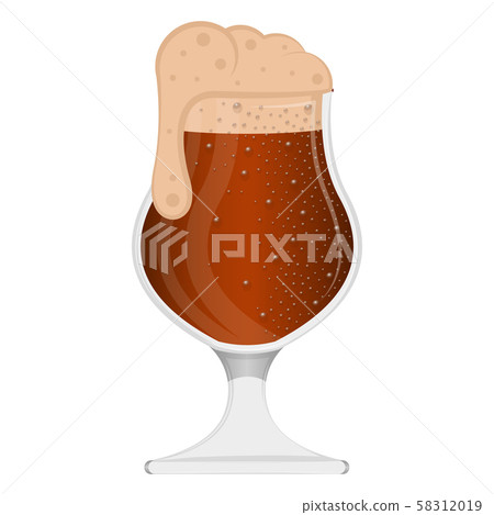 Beer glass with foam 58312019