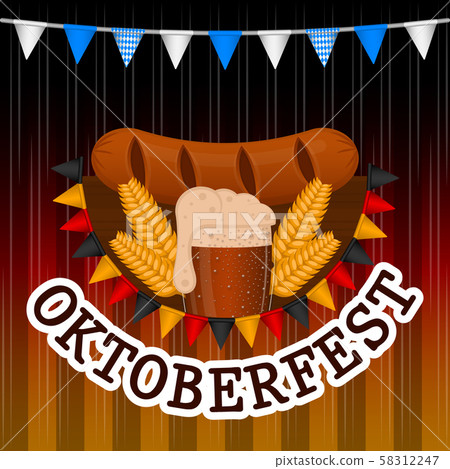 Oktoberfest poster illustration Oktoberfest poster illustration 58312247