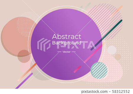 Elegant colorful circle polka dot and oblique line 58312552