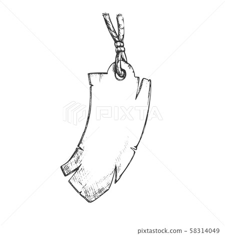 Label Tag In Rectangular Shape Monochrome Vector 58314049