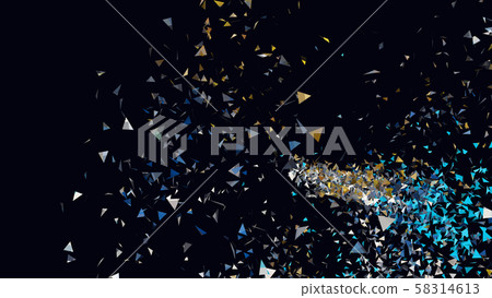 Confetti of CG Particle Triangle Confetti of CG Particle Triangle 58314613