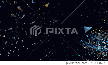 CG粒子三角形的五彩紙屑 CG粒子三角形的五彩紙屑 58314614