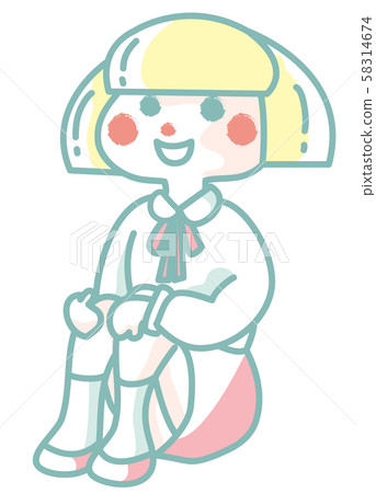 Sitting girls 58314674