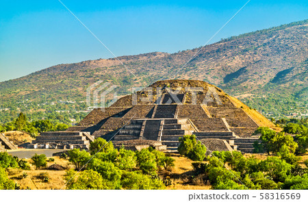 Pyramid of the Moon at Teotihuacan in Mexico 58316569