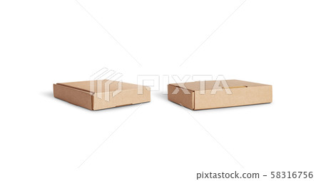 Blank craft accessory box mock up lying isolated, different sides Blank craft accessory box mock up lying isolated, different sides 58316756