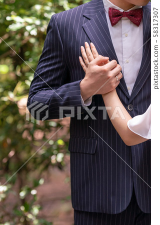 Lovely couple facing each other Lovely couple facing each other 58317307