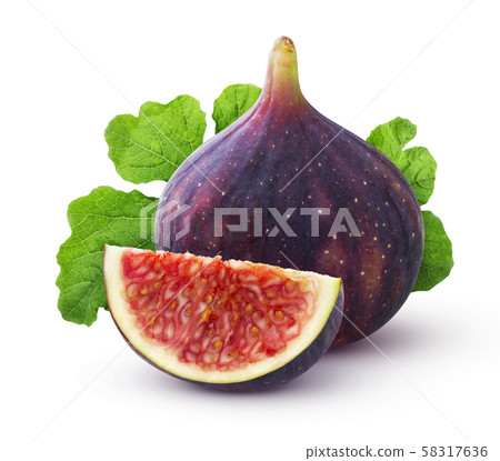 Fresh fig isolated on white background with clipping path 58317636