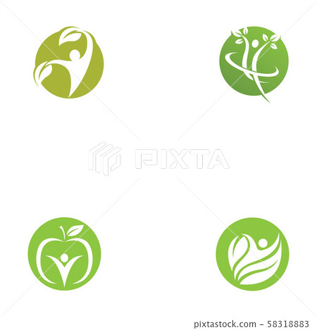 Human character logo sign Human character logo sign 58318883