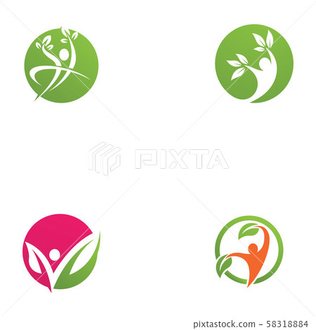 Human character logo sign Human character logo sign 58318884