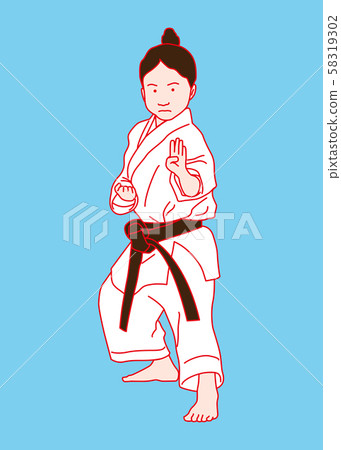 空手道選手準備好了 58319302
