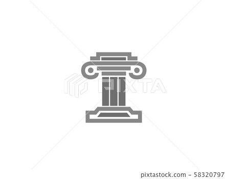 Law Building Justice Logo design illustration on white background Law Building Justice Logo design illustration on white background 58320797