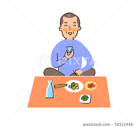 喝一杯的老人 58322448
