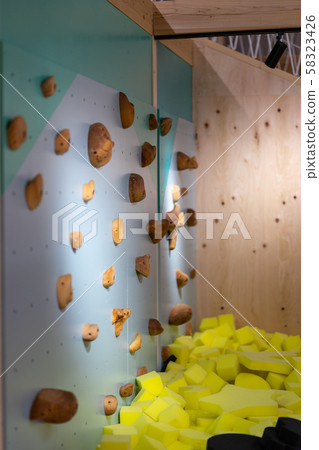 Bouldering wall bouldering wall wooden hold climbing gym 58323426