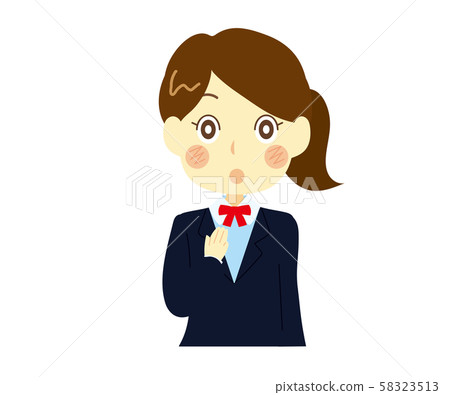 An illustration of a high school girl who is surprised but has a relief expression. relief An illustration of a high school girl who is surprised but has a relief expression. relief 58323513