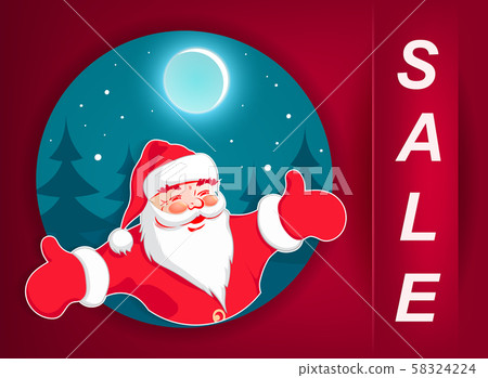 Pink hue christmas design with text and santa claus Pink hue christmas design with text and santa claus 58324224