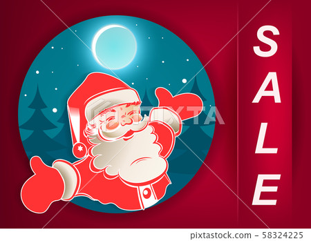 Pink hue christmas design with santa claus and text Pink hue christmas design with santa claus and text 58324225