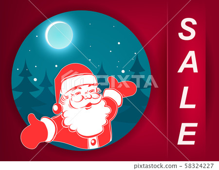 Pink hue Christmas composition with Santa Claus and text Pink hue Christmas composition with Santa Claus and text 58324227