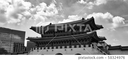 韓國傳統建築Gwanghwamun 韓國傳統建築Gwanghwamun 58324976