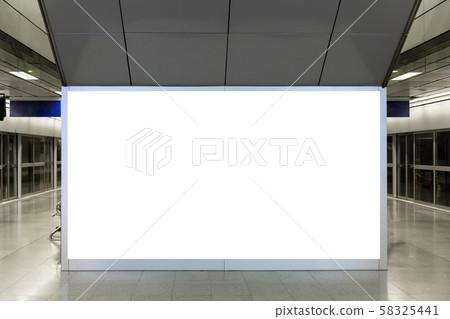 Blank advertising billboard in public, Use for text graphics. Blank advertising billboard in public, Use for text graphics. 58325441