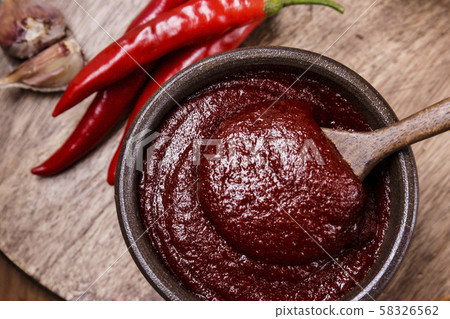 Concept of Korean traditional sauces, soy sauce, soybean paste and red pepper paste 010 Concept of Korean traditional sauces, soy sauce, soybean paste and red pepper paste 010 58326562
