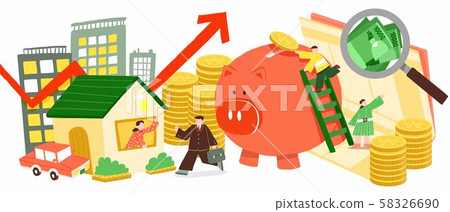 Today's people have a variety of interests concept illustration. music, medical care, pet, etc. 008 58326690
