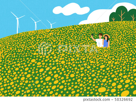 Happy summer travel illustration 006 58326692
