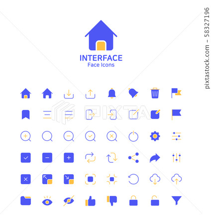 Modern thin line flat design icons set for... - Stock Illustration ...